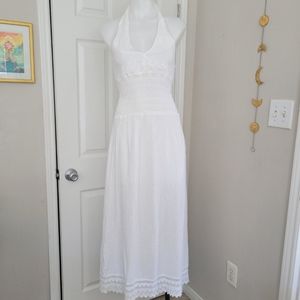 fitted lace wedding dress Cindy' Halter Mini Dress White main image 0